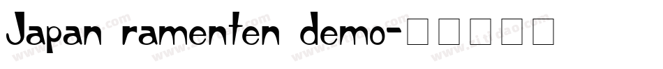 Japan ramenten demo字体转换